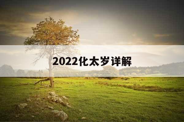 2022化太岁详解