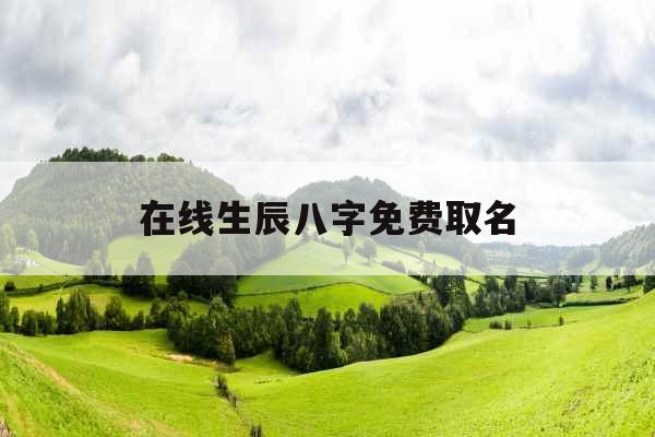 在线生辰八字免费取名