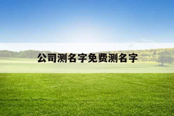公司测名字免费测名字 公司测名字免费测名字