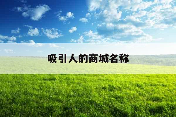 吸引人的商城名称 吸引人的商城名称