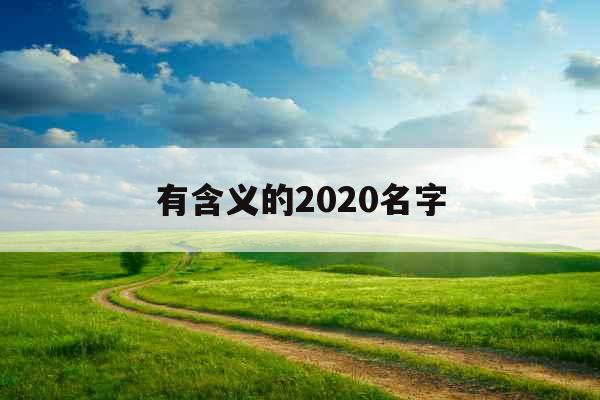 有含义的2020名字