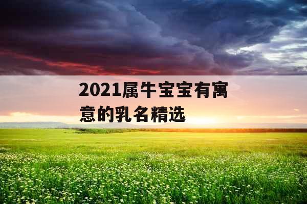 2021属牛宝宝有寓意的乳名精选