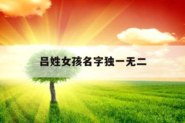 吕姓女孩名字独一无二