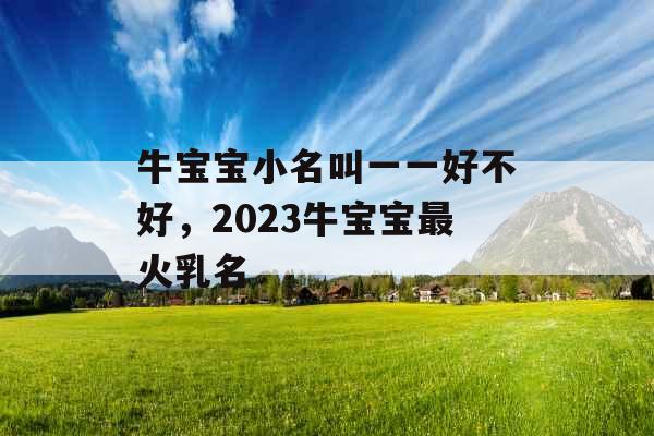 牛宝宝小名叫一一好不好，2023牛宝宝最火乳名