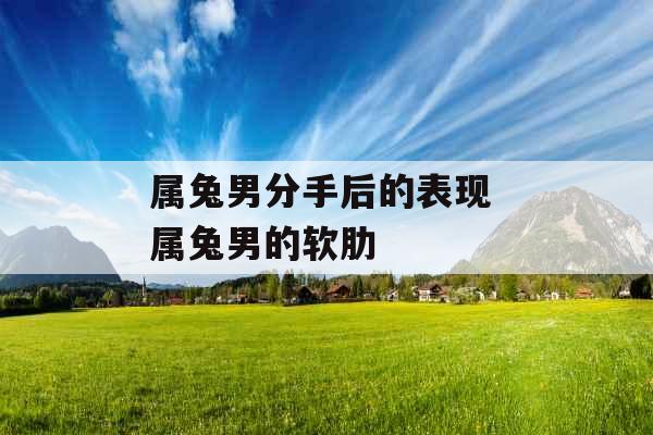 属兔男分手后的表现 属兔男的软肋 属兔男分手后的表现 属兔男的软肋