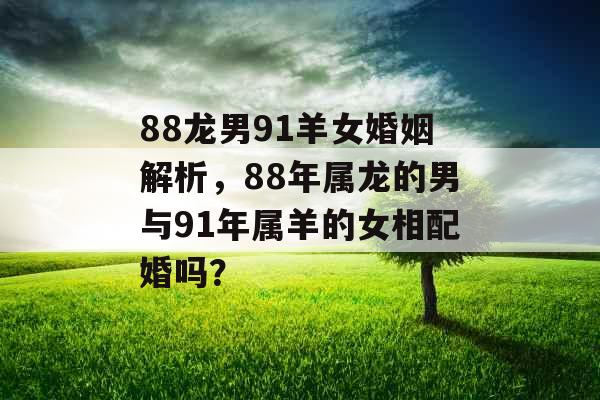 88龙男91羊女婚姻解析,88年属龙的男与91年属羊的女相配婚吗? 88龙男91羊女婚姻解析,88年属龙的男与91年属羊的女相配婚吗?