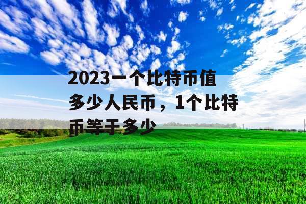 2023一个比特币值多少人民币,1个比特币等于多少 2023一个比特币值多少人民币,1个比特币等于多少