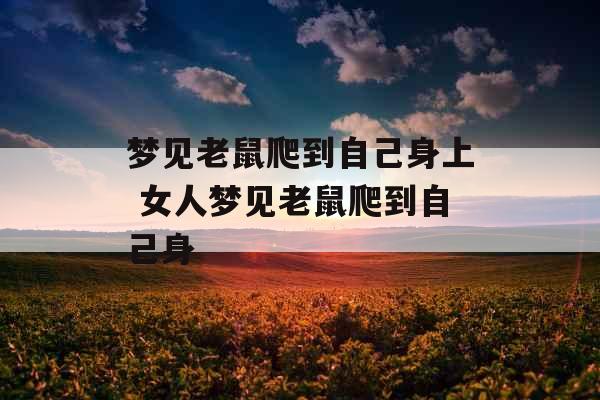 梦见老鼠爬到自己身上 女人梦见老鼠爬到自己身