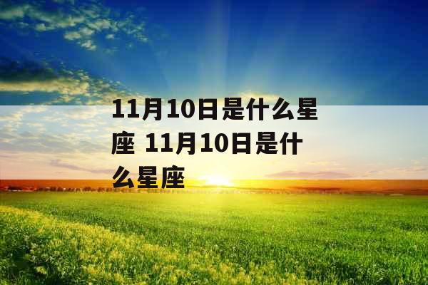 11月10日是什么星座 11月10日是什么星座