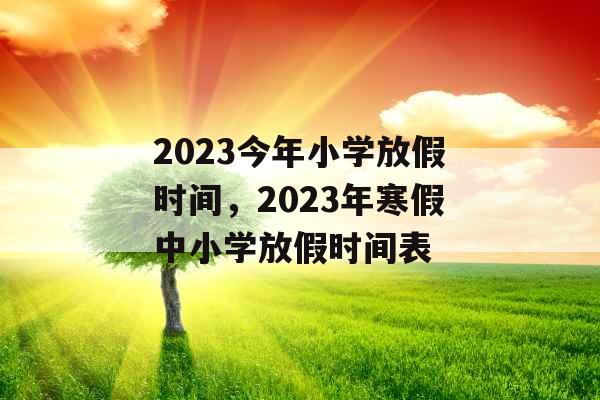 2023今年小学放假时间，2023年寒假中小学放假时间表