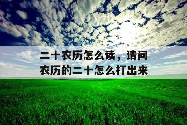 二十农历怎么读,请问农历的二十怎么打出来 二十农历怎么读,请问农历的二十怎么打出来