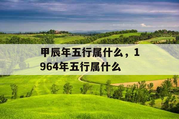 甲辰年五行属什么，1964年五行属什么