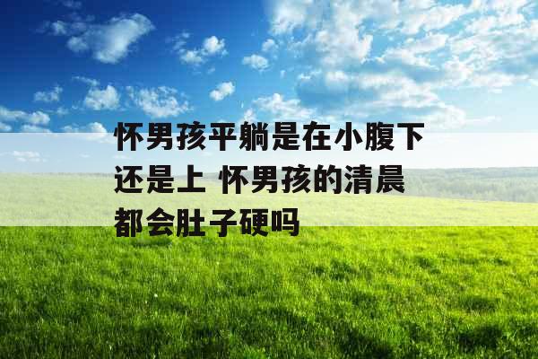 怀男孩平躺是在小腹下还是上 怀男孩的清晨都会肚子硬吗 怀男孩平躺是在小腹下还是上 怀男孩的清晨都会肚子硬吗
