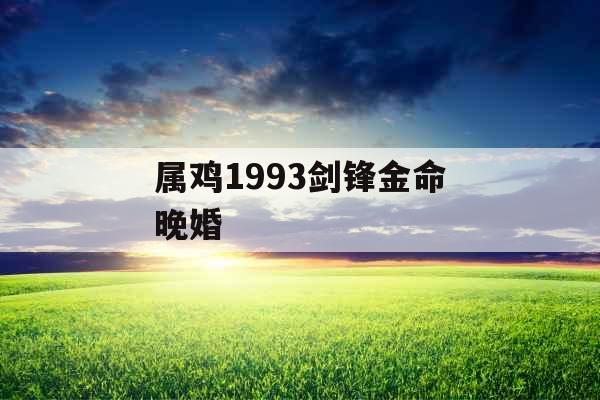 属鸡1993剑锋金命晚婚