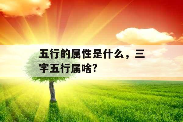 五行的属性是什么，三字五行属啥?