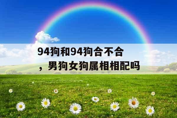 94狗和94狗合不合,男狗女狗属相相配吗 94狗和94狗合不合,男狗女狗属相相配吗