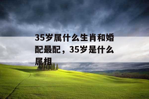 35岁属什么生肖和婚配最配，35岁是什么属相