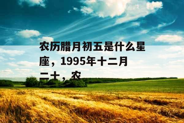 农历腊月初五是什么星座，1995年十二月二十，农