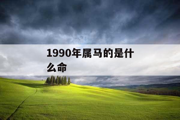 1990年属马的是什么命