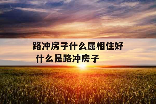 路冲房子什么属相住好 什么是路冲房子