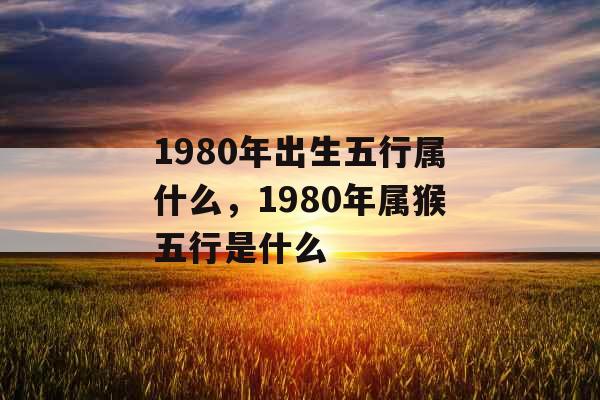 1980年出生五行属什么，1980年属猴五行是什么