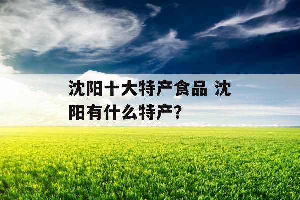 沈阳十大特产食品 沈阳有什么特产？