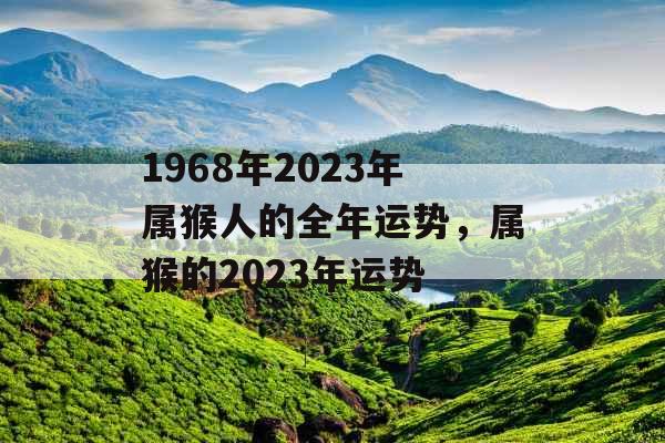 1968年2023年属猴人的全年运势，属猴的2023年运势