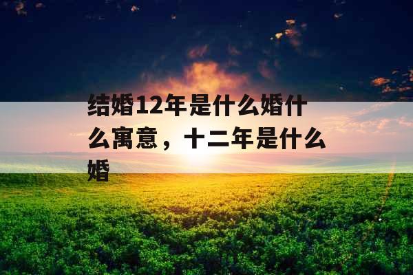 结婚12年是什么婚什么寓意,十二年是什么婚 结婚12年是什么婚什么寓意,十二年是什么婚