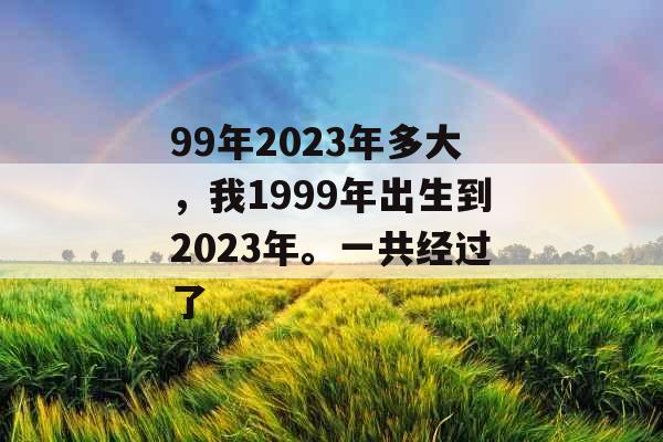 99年2023年多大，我1999年出生到2023年。一共经过了