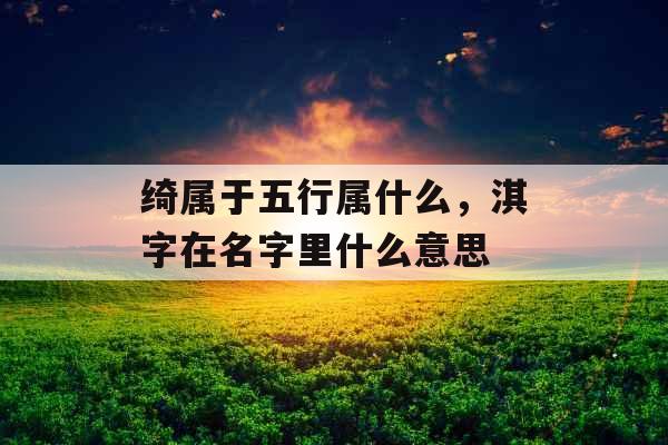 绮属于五行属什么，淇字在名字里什么意思
