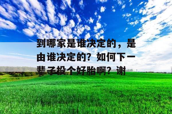 到哪家是谁决定的，是由谁决定的？如何下一辈子投个好胎啊？谢