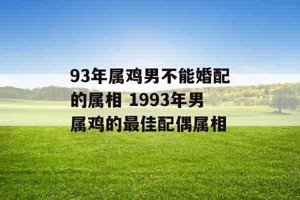 93年属鸡男不能婚配的属相 1993年男属鸡的最佳配偶属相