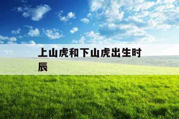 上山虎和下山虎出生时辰