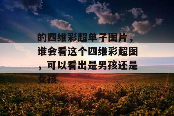的四维彩超单子图片,谁会看这个四维彩超图,可以看出是男孩还是女孩 的四维彩超单子图片,谁会看这个四维彩超图,可以看出是男孩还是女孩