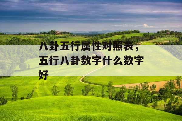 八卦五行属性对照表，五行八卦数字什么数字好