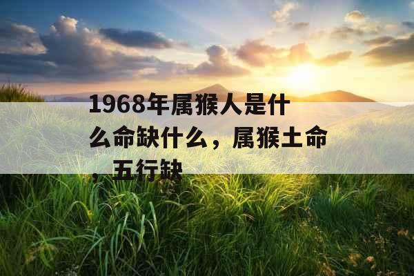 1968年属猴人是什么命缺什么，属猴土命，五行缺