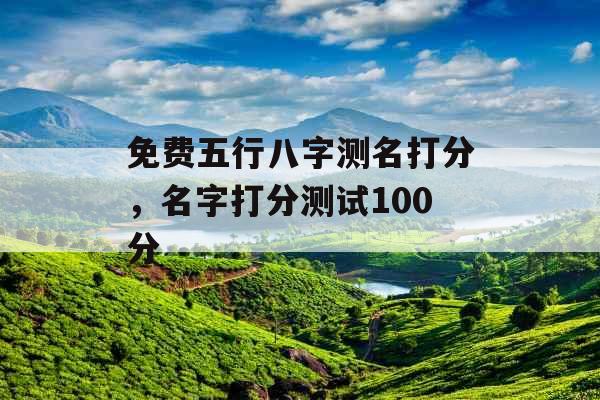 免费五行八字测名打分，名字打分测试100分