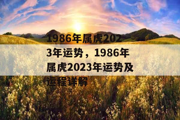 1986年属虎2023年运势，1986年属虎2023年运势及运程详解