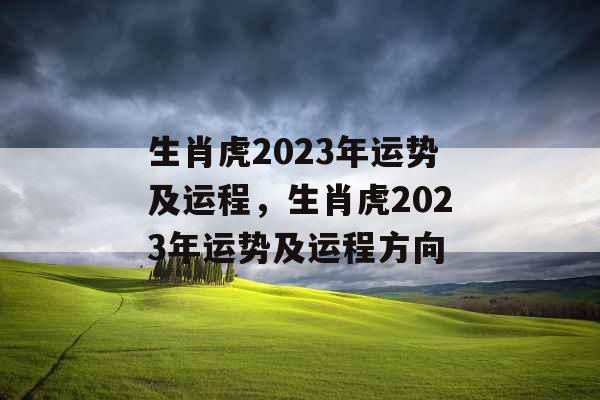 生肖虎2023年运势及运程，生肖虎2023年运势及运程方向