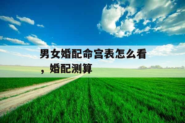 男女婚配命宫表怎么看，婚配测算