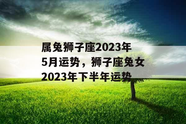 属兔狮子座2023年5月运势，狮子座兔女2023年下半年运势