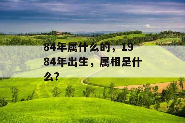 84年属什么的，1984年出生，属相是什么？