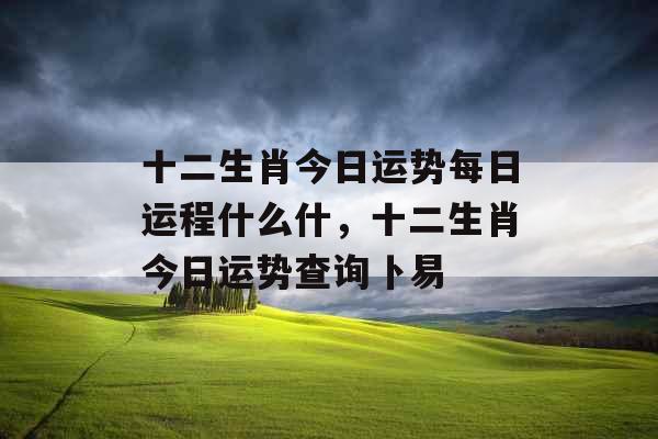 十二生肖今日运势每日运程什么什,十二生肖今日运势查询卜易 十二生肖今日运势每日运程什么什,十二生肖今日运势查询卜易