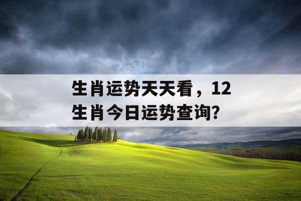 生肖运势天天看,12生肖今日运势查询? 生肖运势天天看,12生肖今日运势查询?