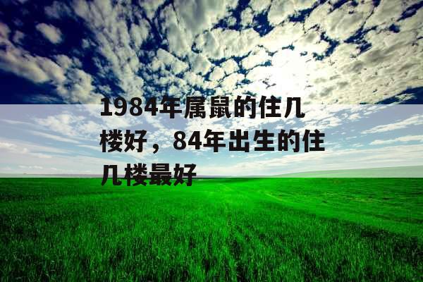 1984年属鼠的住几楼好，84年出生的住几楼最好