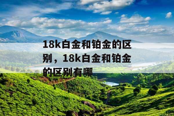 18k白金和铂金的区别,18k白金和铂金的区别有哪 18k白金和铂金的区别,18k白金和铂金的区别有哪