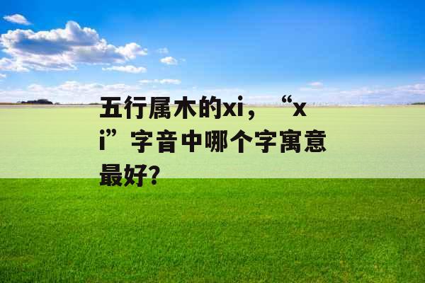 五行属木的xi，“xi”字音中哪个字寓意最好？