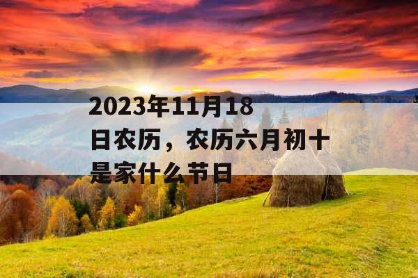 2023年11月18日农历，农历六月初十是家什么节日