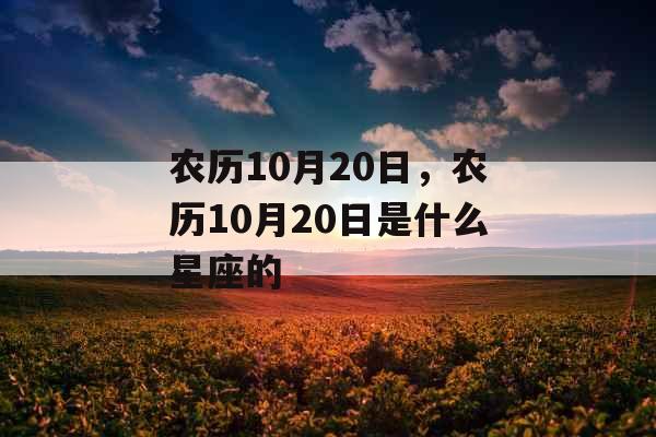 农历10月20日，农历10月20日是什么星座的