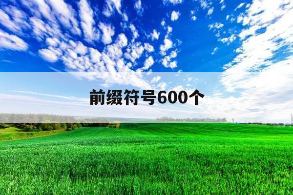 前缀符号600个